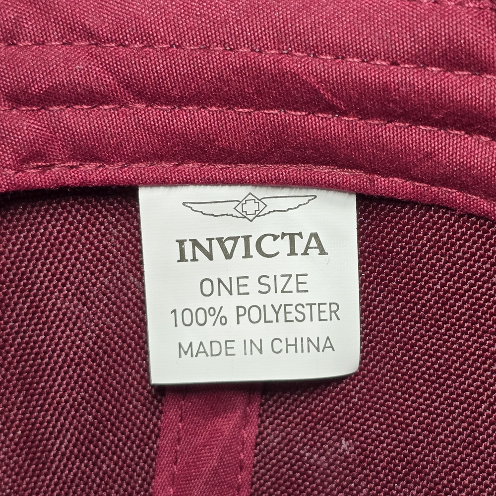 Invicta Men's BBSD Adjustable Fashion Snapback Hat/Cap Maroon/Beige - Picture 5 of 7